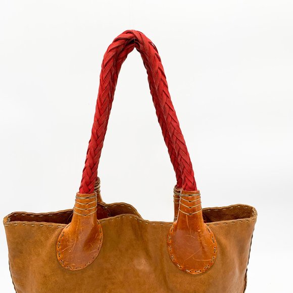 HENRY BEGUELIN Vintage Woven Handle Shopper Tote - Picture 6 of 12